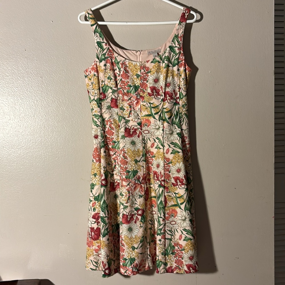 Cb Established 1962 Knee Length Floral Print Partially Lined Sleeveless Sundress - Picture 5 of 6